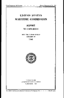 United States Maritime Commission Report to Congress for the Period Ended October 25 1941