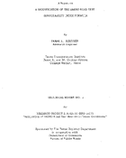 A Report on a Modification of the AASHO Road Test Serviceability Index Formula