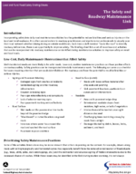 Local and Rural Road Safety Briefing Sheets  The Safety and Roadway Maintenance Link
