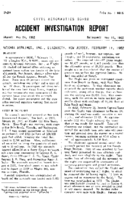 Investigation of Aircraft Accident NATIONAL AIRLINES ELIZABETH NEW JERSEY 19520211
