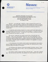 Secretary of Transportation Federico Pena Speeches October 1995