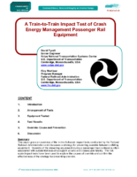 A traintotrain impact test of crash energy management passenger rail equipment