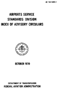 AC 15050002 Airports Service Standards Division Index of Advisory Circulars