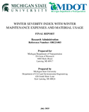 Winter Severity Index with Winter Maintenance Expenses and Material Usage
