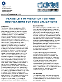 Feasibility of Vibration Test Unit Modifications for TGMS Validations Research Results