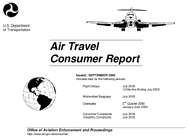 Air Travel Consumer Report September 2000
