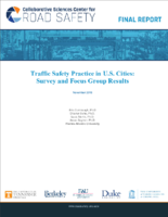 Traffic Safety Practice in US Cities Survey and Focus Group Results