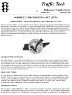 Sobriety Checkpoints Save Lives Checkpoint Tennessee Reduces Alcohol Fatalities Traffic Tech