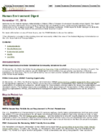 Human Environment Digest November 17 2016