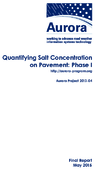Quantifying Salt Concentration on Pavement Phase I