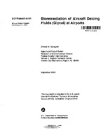 Bioremediation of Aircraft Deicing Fluids Glycol at Airports