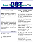 DOT Law Library Newsletter Winter 2005