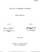Oxygen in general aviation