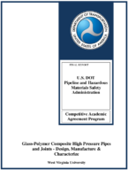 GlassPolymer Composite High Pressure Pipes and Joints  Design Manufacture  Characterize