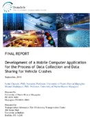 Development of a Mobile Computer Application for the Process of Data Collection and Data Sharing for Vehicle Crashes