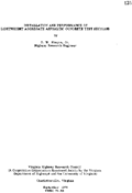 Installation and performance of lightweight aggregate asphaltic concrete test sections