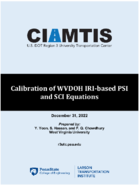 Calibration of WVDOH IRIBased PSI and SCI Equations