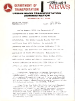 Department of Transportation News Urban Mass Transportation Administration UMTA 12874