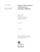 Index of International Publications in Aerospace Medicine 2001