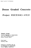 Dense Graded Concrete Project FXCX083153