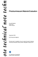 Photoluminescent Material Evaluation