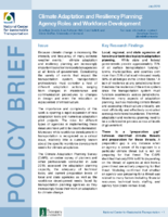 Climate Adaptation and Resiliency Planning Agency Roles and Workforce Development Policy Brief