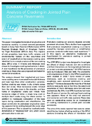 Analysis of Cracking in Jointed Plain Concrete Pavements