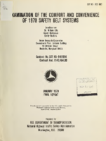 An Examination of the Comfort and Convenience of 1979 Safety Belt Systems
