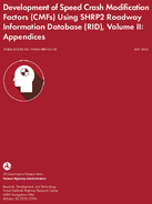 Development of Speed Crash Modification Factors CMFs Using SHRP2 Roadway Information Database RID Volume II Appendices