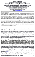Using Machine Learning Models to Forecast Electric Vehicle Destination and Charging Event