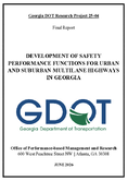 Development of Safety Performance Functions for Urban and Suburban Multilane Highways in Georgia