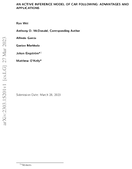 An Active Inference Model of Car Following Advantages and Applications