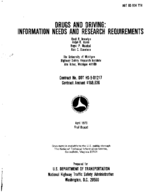 Drugs and Driving Information Needs and Research Requirements