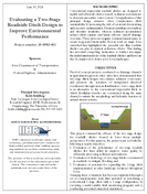 Evaluating a TwoStage Roadside Ditch Design to Improve Environmental Performance Brief