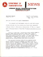 Department of Transportation News Urban Mass Transportation Administration UMTA 7703