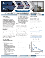 MCTC Findings SetModifying Admixtures  Retarders